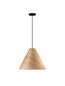 Preview: Nova Luce Pendelleuchte Elysian E27 Natur Schwarz Holz Ø45cm 9001071