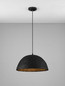 Preview: Nova Luce Pendelleuchte Talcum E27 Schwarz Papier Ø42cm 9001073