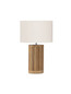 Preview: Nova Luce Tischleuchte Nau E27 Natur Holz Ø30cm 9001074