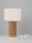 Preview: Nova Luce Tischleuchte Nau E27 Natur Holz Ø30cm 9001074