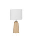 Preview: Nova Luce Tischleuchte Oby E27 Natur Leinen Holz Ø16cm 9001080