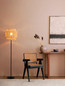 Preview: Nova Luce Stehleuchte Lito E27 Schwarz Metall Rattan 145cm 9001081