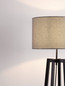 Preview: Nova Luce Stehleuchte Artis E27 Grau Schwarz Leinen Holz 165cm 9001082