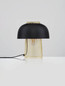 Preview: Nova Luce Tischleuchte Sqube E27 Schwarz Gold Metall Ø25cm 9001085
