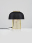 Preview: Nova Luce Tischleuchte Sqube E27 Schwarz Gold Metall Ø25cm 9001085