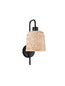 Preview: Nova Luce Wandleuchte Intra E27 Natur Schwarz Metall Bambus 36x22cm 9001088