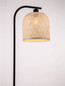 Preview: Nova Luce Stehleuchte Intra E27 Natur Schwarz Metall Bambus 160cm 9001090