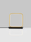 Preview: Nova Luce LED Tischleuchte Imar 13W warmweiss 3200K Schwarz Gold Stahl Aluminium 22x22cm 9001104
