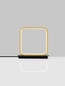 Preview: Nova Luce LED Tischleuchte Imar 13W warmweiss 3200K Schwarz Gold Stahl Aluminium 22x22cm 9001104