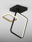 Preview: Nova Luce LED Deckenleuchte Imar dimmbar 30W warmweiss 3200K Schwarz Gold Stahl Aluminium 39x35cm 9001106