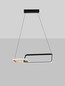 Preview: Nova Luce LED Pendelleuchte Imar dimmbar 36W warmweiss 3200K Schwarz Gold Stahl Aluminium 54x30cm 9001107