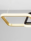 Preview: Nova Luce LED Pendelleuchte Imar dimmbar 36W warmweiss 3200K Schwarz Gold Stahl Aluminium 54x30cm 9001107