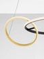 Preview: Nova Luce LED Pendelleuchte Imar dimmbar 36W warmweiss 3200K Schwarz Gold Stahl Aluminium 63x46cm 9001108