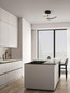 Preview: Nova Luce LED Deckenleuchte Imar dimmbar 30W warmweiss 3200K Schwarz Gold Stahl Aluminium 51x34cm 9001110