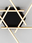 Preview: Nova Luce LED Deckenleuchte Antama dimmbar 43W warmweiss 3200K Schwarz Gold Stahl Aluminium 60x60cm 9001112