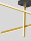 Preview: Nova Luce LED Deckenleuchte Antama dimmbar 26W warmweiss 3200K Schwarz Gold Stahl Aluminium 51x51cm 9001113