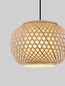 Preview: Nova Luce Pendelleuchte Asma E27 Natur Schwarz Stahl Rattan Ø30cm 9001115