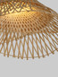 Preview: Nova Luce Pendelleuchte Aura E27 Natur Schwarz Stahl Rattan Ø45cm 9001117