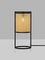 Preview: Nova Luce Tischleuchte Erto E27 Schwarz Stahl Rattan Ø26cm 9001118