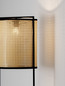 Preview: Nova Luce Stehleuchte Erto E27 Schwarz Stahl Rattan 150cm 9001119