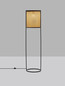 Preview: Nova Luce Stehleuchte Erto E27 Schwarz Stahl Rattan 150cm 9001119