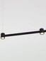 Preview: Nova Luce LED Pendelleuchte Puize dimmbar 21W warmweiss 3000K Schwarz Aluminium 80x6cm 9002050