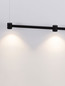 Preview: Nova Luce LED Pendelleuchte Puize dimmbar 21W warmweiss 3000K Schwarz Aluminium 80x6cm 9002050