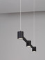 Preview: Nova Luce LED Pendelleuchte Puize dimmbar 21W warmweiss 3000K Schwarz Aluminium 80x6cm 9002050