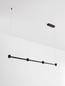 Preview: Nova Luce LED Pendelleuchte Puize dimmbar 24W warmweiss 3000K Schwarz Aluminium 118x6cm 9002051
