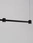 Preview: Nova Luce LED Pendelleuchte Puize dimmbar 24W warmweiss 3000K Schwarz Aluminium 118x6cm 9002051