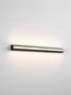 Preview: Nova Luce LED Wandleuchte Endo 19W CCT warm-/neutralweiss 3000/4000K IP44 Schwarz Aluminium 60x5,5cm 9002053