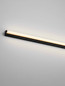Preview: Nova Luce LED Wandleuchte Endo 26W CCT warm-/neutralweiss 3000/4000K IP44 Schwarz Aluminium 82x5,5cm 9002054