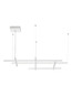 Preview: Nova Luce LED Pendelleuchte Pace dimmbar 83W warmweiss 3000K Weiß Aluminium 102x80cm 9002055