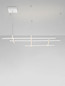 Preview: Nova Luce LED Pendelleuchte Pace dimmbar 83W warmweiss 3000K Weiß Aluminium 102x80cm 9002055