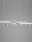 Preview: Nova Luce LED Pendelleuchte Pace dimmbar 83W warmweiss 3000K Weiß Aluminium 102x80cm 9002055