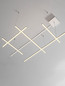 Preview: Nova Luce LED Pendelleuchte Pace dimmbar 83W warmweiss 3000K Weiß Aluminium 102x80cm 9002055