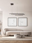Preview: Nova Luce LED Pendelleuchte Pace dimmbar 83W warmweiss 3000K Schwarz Aluminium 102x80cm 9002056