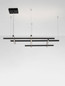 Preview: Nova Luce LED Pendelleuchte Pace dimmbar 83W warmweiss 3000K Schwarz Aluminium 102x80cm 9002056