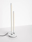 Preview: Nova Luce LED Tischleuchte Intec dimmbar 8W warmweiss 3000K Weiß Aluminium Ø15cm 9002063