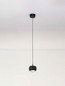 Preview: Nova Luce LED Pendelleuchte Conga 13W warmweiss 3000K Schwarz Aluminium Ø10cm 9002068