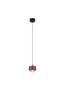Preview: Nova Luce LED Pendelleuchte Conga 13W warmweiss 3000K Kaffeebraun Aluminium Ø10cm 9002069