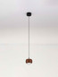 Preview: Nova Luce LED Pendelleuchte Conga 13W warmweiss 3000K Kaffeebraun Aluminium Ø10cm 9002069