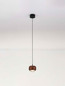 Preview: Nova Luce LED Pendelleuchte Conga 13W warmweiss 3000K Kaffeebraun Aluminium Ø10cm 9002069