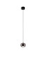 Preview: Nova Luce LED Pendelleuchte Conga 13W warmweiss 3000K Schwarz Chrom Aluminium Ø10cm 9002070