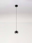 Preview: Nova Luce LED Pendelleuchte Conga 13W warmweiss 3000K Schwarz Chrom Aluminium Ø10cm 9002070