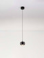 Preview: Nova Luce LED Pendelleuchte Conga 13W warmweiss 3000K Schwarz Chrom Aluminium Ø10cm 9002070