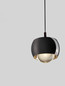 Preview: Nova Luce LED Pendelleuchte Conga 13W warmweiss 3000K Schwarz Chrom Aluminium Ø10cm 9002070