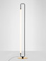Preview: Nova Luce LED Stehleuchte Wetro 32W warmweiss 3000K Schwarz Gold Metall 150cm 9002085