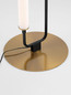 Preview: Nova Luce LED Stehleuchte Wetro 32W warmweiss 3000K Schwarz Gold Metall 150cm 9002085