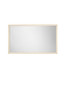 Preview: Nova Luce LED Spiegel Ambor dimmbar 49W neutralweiss 4000K IP44 Gold Aluminium Spiegelglas 120x70cm 9006020